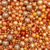Směs voskovaných perliček oranžová