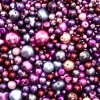 Směs voskovaných perliček fialová