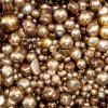 Směs voskovaných perliček hnědá