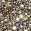 Směs voskovaných perliček šedá