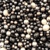 Směs voskovaných perliček tmavě šedá