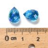 Broušená slza 10x8mm tyrkysová AB