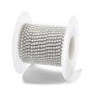 Štrasový řetízek 2 mm opakní alab. bílá
