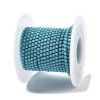 Štrasový řetízek 2 mm opakní tyrkysový