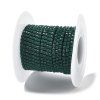 Štrasový řetízek 2 mm opakní tm. zelený