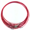 Obruč z lanka na náhrdelník červená