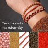 Sada na víceřadé náramky oranžovohnědé