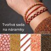 Sada na víceřadé náramky oranžovohnědé