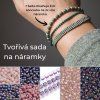 Sada na širší víceřadé náramky fialovorůžové