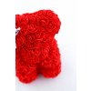 Červený medvídek z růži se stuhou