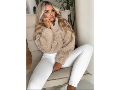 Dámská bomber bunda Cloudy – béžová (Velikost One Size)