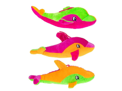 20958 barevny plysovy delfin