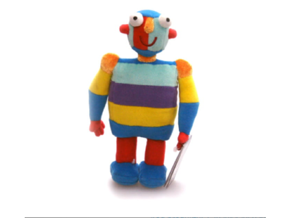 21042 robot pruhovany plysovy