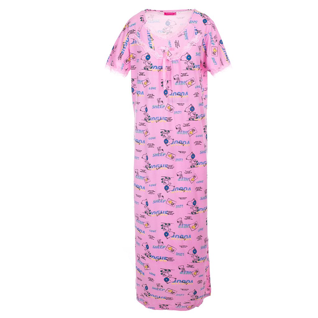 Noční košile Lístečky - Love sheep - růžová (Velikost 2XL)