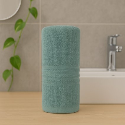 turquoise towel