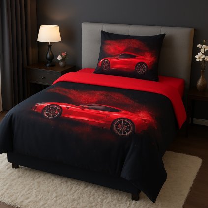 3D bedding - Red Race car