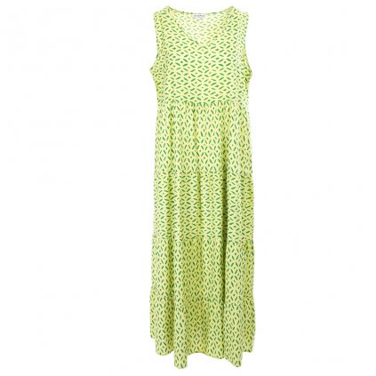 Letní dámské dlouhé šaty zelené 226 (Velikost M/L)