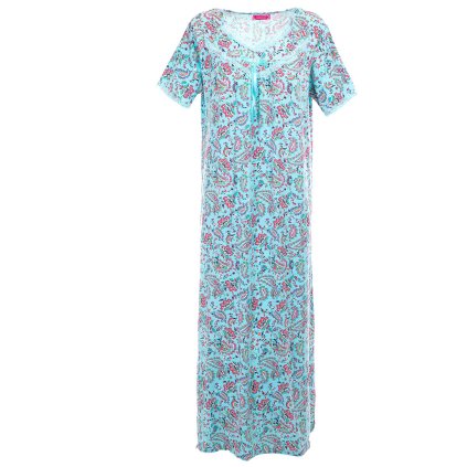 Noční košile Ornamenty - Tyrkysová (Velikost 2XL)