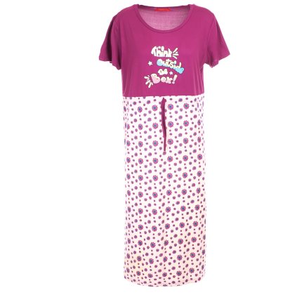 Noční košile Think outsite the box - fialová (Velikost 2XL)