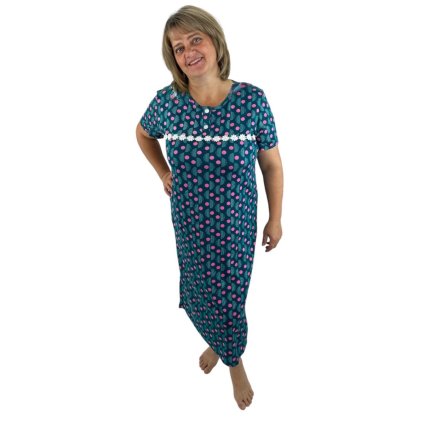 Výprodej-Noční košile  s kolečky - tyrkysová