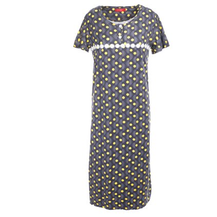 Noční košile  s kolečky - šedá (Velikost 2XL)