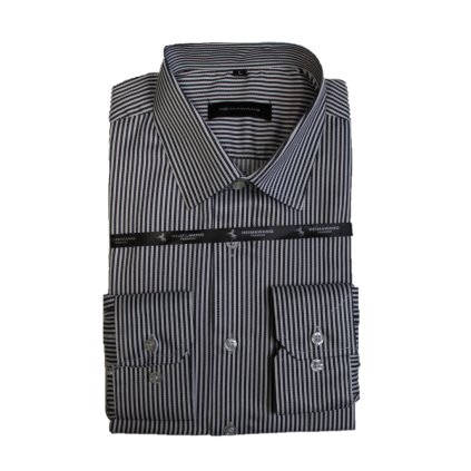 Pánská košile Modrý proužek s bílým prošitím vz.č. 40 (Velikost 2XL)