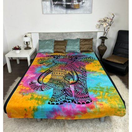 Přehoz - Pestrobarevný slon 140 - 210 cm