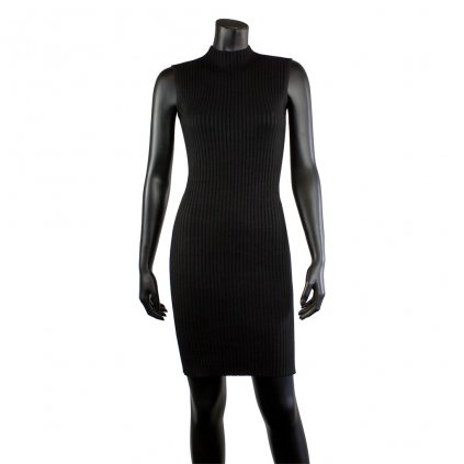 Pletené šaty + svetr  Donna 94354 černé