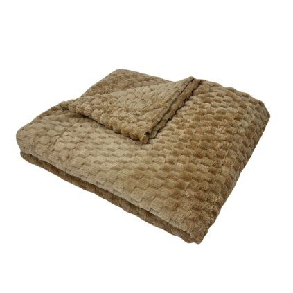 JARO Mikroplyšová deka 200 x 230 cm Blanket - světle hnědá
