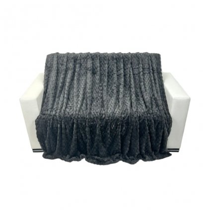 Mikroplyšová deka 200 x 230 cm  Blanket - černá