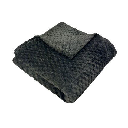 JARO Mikroplyšová deka 200 x 230 cm Blanket - Tm.šedá