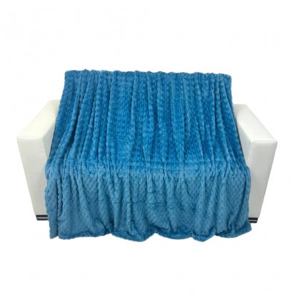 Microplush blanket 200 x 230 cm - blue