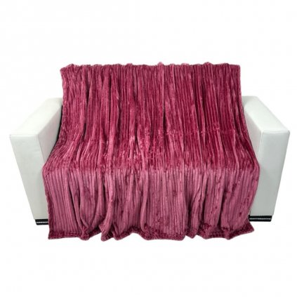Mikroplyšová deka 150 x 220 cm Simple - Růžová