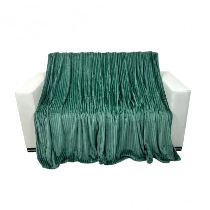 Mikroplyšová deka 150 x 220 cm Simple - Zelená