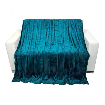 Mikroplyšová deka 220 x 240 cm Big Simple - Tmavě modrá