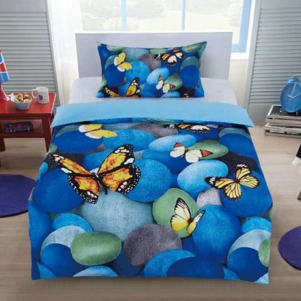 2-piece bed linen - Butterfly on a pebble