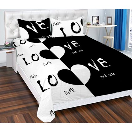 DECOR 2-dílné ložní povlečení - Black and white