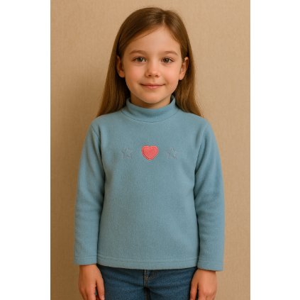 BAZAR - Dětská mikina - modrá se srdíčkem-Sale