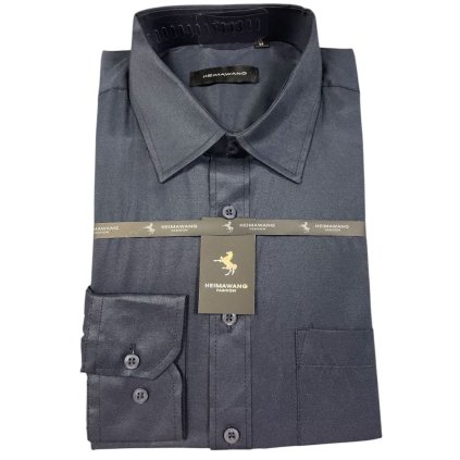 Pánská košile s dlouhým rukávem - temně modrá vz.č.17, ❗Objednávejte raději o číslo větší❗