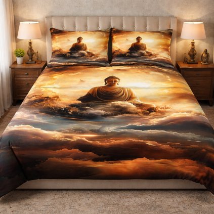 2-dílné ložní povlečení - Budha – Sluneční meditace