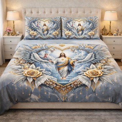 2-dílné ložní povlečení - Ježíš – Křídla světla