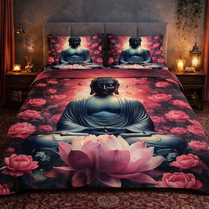 2-dílné ložní povlečení - Buddha & magnólie
