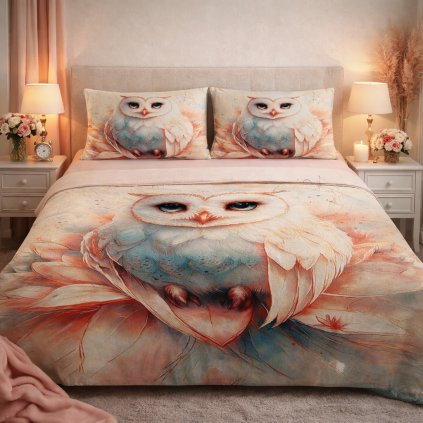 2-dílné ložní povlečení - Něžná sova