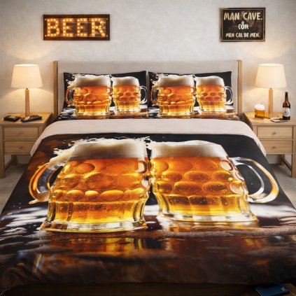 2-dílné ložní povlečení - Pivní večer