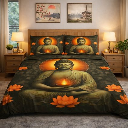 2-dílné ložní povlečení - Zlatý lotus