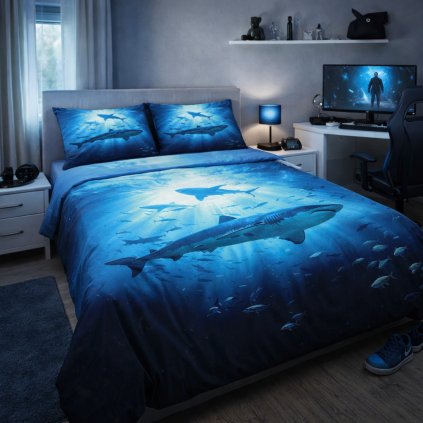 2-dílné ložní povlečení - Hlubiny oceánu