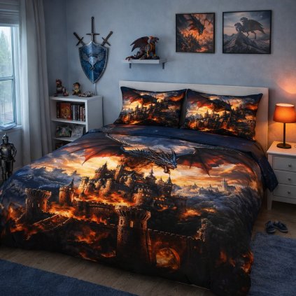 2-dílné ložní povlečení - Ohnivý drak