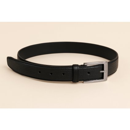 Pásek kožený černý vzorovaný vz.3