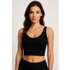 "V" Crop Top č. 16 - ČERNÁ
