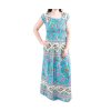 Summer dress with frog pattern no. 2223 turquoise